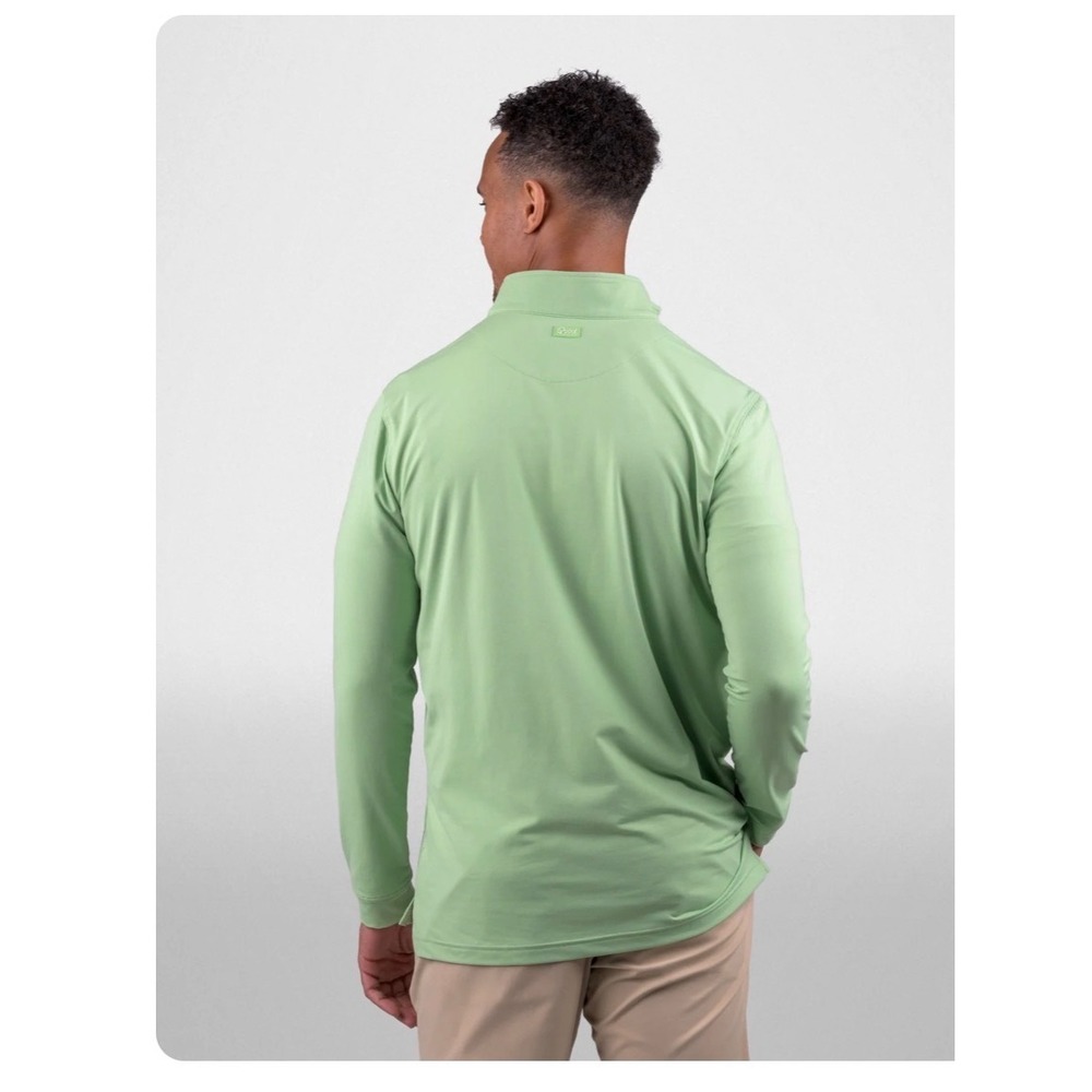 Good Good Golf Mens 2XL Fighting For Par Quarter Zip Pullover Light Green NWT - Picture 2 of 9